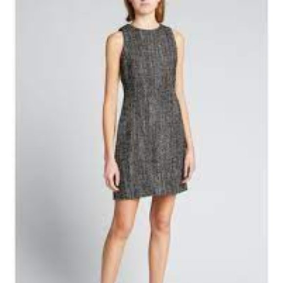 2️⃣6️⃣THEORY Sleeveless Angled Wool-Blend Dress - Picture 2 of 5